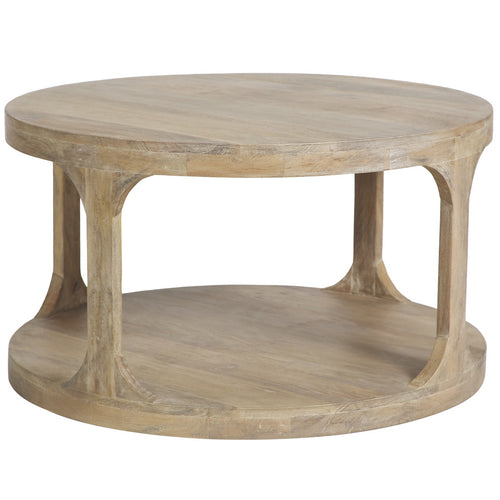 Scout Coffee Table Rustic Blonde Mango Wood 81Dia