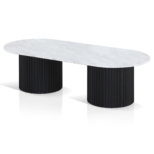 CCF8582-DW 1.3m Marble Coffee Table - Black