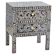 Load image into Gallery viewer, Mother Of Pearl Noir Bedside Table 35CM