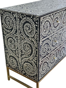 Mother Of Pearl Enchanting Vine Chest Of Drawers 45CM