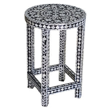 Load image into Gallery viewer, Mother of Pearl Noir Opulence Side Table 40cm