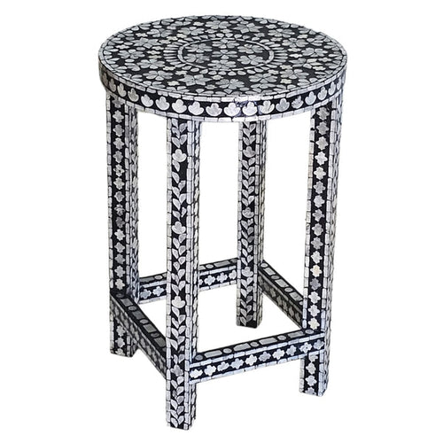 Mother of Pearl Noir Opulence Side Table 40cm