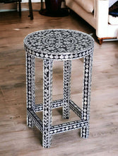Load image into Gallery viewer, Mother Of Pearl Monochrome Splendour Side Table 40cm
