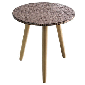 Mother Of Pearl Copper Glow Side Table 51cm
