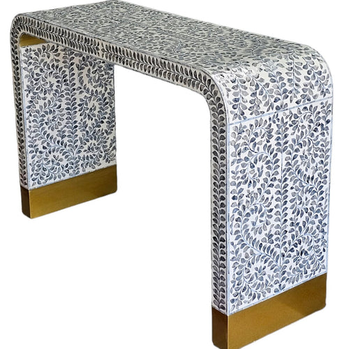 Mother Of Pearl Monochrome Elegance Console Table 40cm