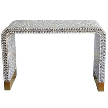 Load image into Gallery viewer, Mother Of Pearl Monochrome Elegance Console Table 40cm