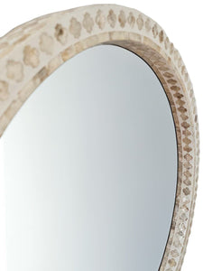 Mother Of Pearl Radiance Round Wall Mirror 61cm