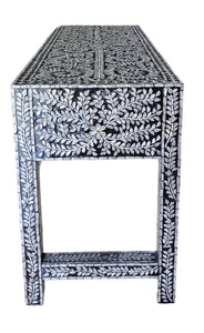 Mother Of Pearl Opulent 3 Drawer Console Table 50cm