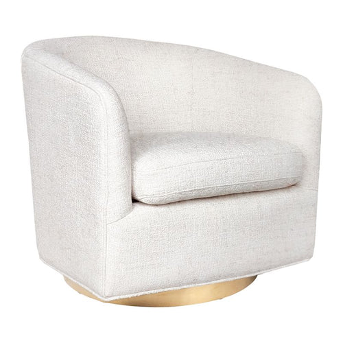 Belvedere Swivel Arm Chair - Natural Tweed 74cm