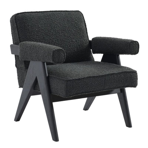 Ambrose Arm Chair - Black Boucle 69cm