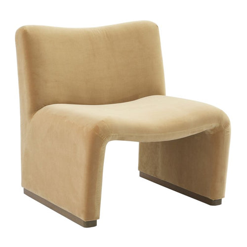Beau Occasional Chair - Ochre Velvet  72cm