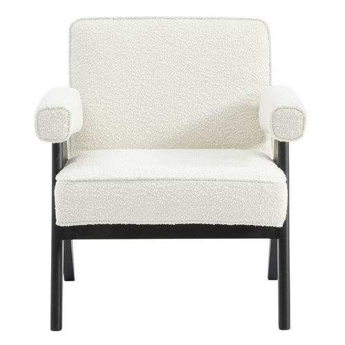 Ambrose Arm Chair - White Boucle 69cm