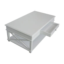 Load image into Gallery viewer, Manto 120cm Wood Coffee Table in White - Drawer - Lounge Styles