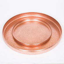 Load image into Gallery viewer, Lounge Styles j&amp;k imports Lennox Trays Metal Rose Gold Antique Set of 2 NEW