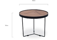 Load image into Gallery viewer, Grace 60cm L Compact Coffee Table with Walnut Top - Lounge Styles