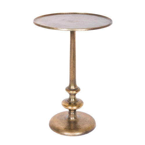 Lounge Styles j&k imports Katherine Side Table, 60cm Tall Antique Gold Cocktail