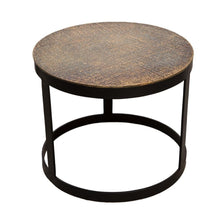 Load image into Gallery viewer, Lounge Styles j&amp;k imports Jute Brass Metal Black Side Table Set of 2 - Back in Stock !!