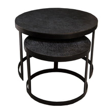 Load image into Gallery viewer, Lounge Styles j&amp;k imports Jute Black Metal Side Table Set of 2 Back in stock !!