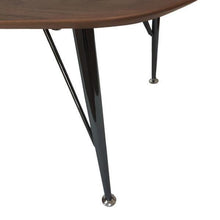 Load image into Gallery viewer, loungestyles-6ixty-6ixty2-coffee-table-walnut-veneer-with-satin-nickel-legs-120cm-62CTWS