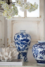 Load image into Gallery viewer, Lounge Styles Dasch Swallow Vase Medium Blue and White Bird Vase
