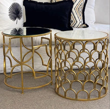 Load image into Gallery viewer, Lounge Styles Theo &amp; Joe Emma Side Table with White Marble Top - Vintage Gold