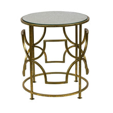 Load image into Gallery viewer, Lounge Styles Theo &amp; Joe Eva Side Table with Aged Vintage Mirror Top - Vintage Gold