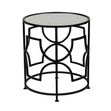 Load image into Gallery viewer, Lounge Styles Theo &amp; Joe Eva Side Table with Aged Mirror Top - Black