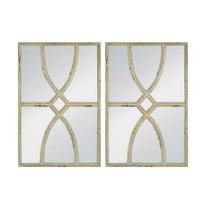 Lounge Styles Dasch Set of 2 Shabby Chic Carved Wall Mirrors
