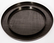 Load image into Gallery viewer, Lounge Styles j&amp;k imports Trays Hand Etched Black Metal Set of 2 NEW !!