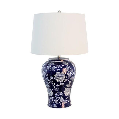 Lounge Styles Dasch Trellis Table Lamp Hand Painted with Shade