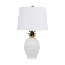 Load image into Gallery viewer, Lounge Styles Dasch Pineapple Table Lamp White &amp; Gold 68 cmh