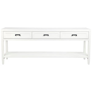Soloman Console Table - Large White 3 Drawers 200cm