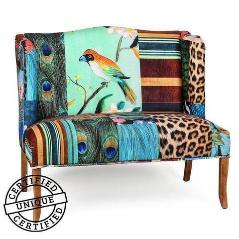 Lounge Styles Phil Bee Bird Love Velvet Sofa Seat