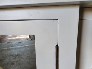 Keats Sideboard Cabinet White w Mirror Backing 200cm