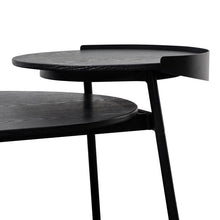 Load image into Gallery viewer, Modern Slim Coffee Table with Shelf - Black Veneer, 147cm, Timber Wood - Lounge Styles
