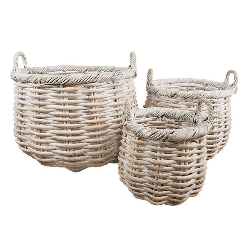Airlie 83cm Natural Cane Baskets Set of 3 - Lounge Styles