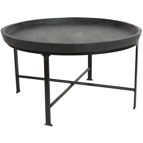 Soho 80cm Tray Top Coffee Table in Ash Black - Lounge Styles