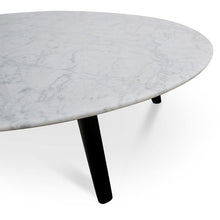 Load image into Gallery viewer, Hunter 100cm Marble Coffee Table with Black Legs - Lounge Styles