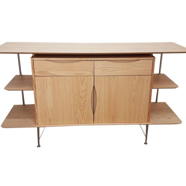 Lounge Styles 6ixty 6ixty2 Sideboard Cabinet w/ Open and Closed Storage - Oak 160cm