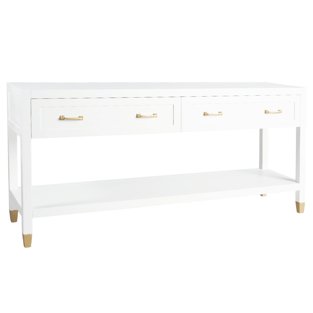 Lounge Styles Canvas & Sasson Guild Console 45cm Poplar and Metal - Gold