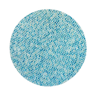 Lounge Styles Phil Bee Goa Shell Round Coffee Table - Blue 90cm