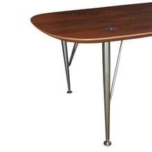 Load image into Gallery viewer, 6ixty2 Coffee Table Walnut Veneer with Satin Nickel Legs, 120cm - Lounge Styles