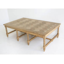 Load image into Gallery viewer, Lounge Styles Abide Interiors Stradbroke Bobbin Coffee Table – Herringbone Top 150cm Natural Cedar Rectangle