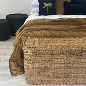 Mandalay Rattan Bed End Chest