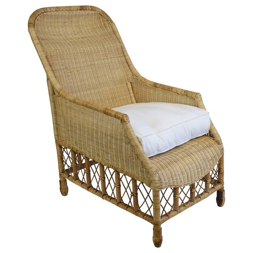 Mandalay Rattan Lattice Chair with Cushion