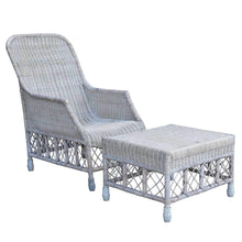 Load image into Gallery viewer, Lounge Styles Theo &amp; Joe Verandah Lattice Chair White Washed Rattan