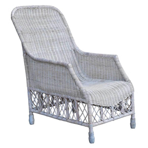 Lounge Styles Theo & Joe Verandah Lattice Chair White Washed Rattan