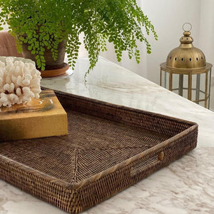 Plantation Rattan Coffee Table Tray - Rectangle - Lounge Styles