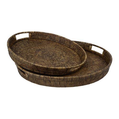 Plantation Rattan Coffee Table Tray - Round - Lounge Styles