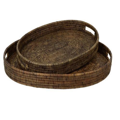 Plantation Rattan Coffee Table Tray - Oval - Lounge Styles